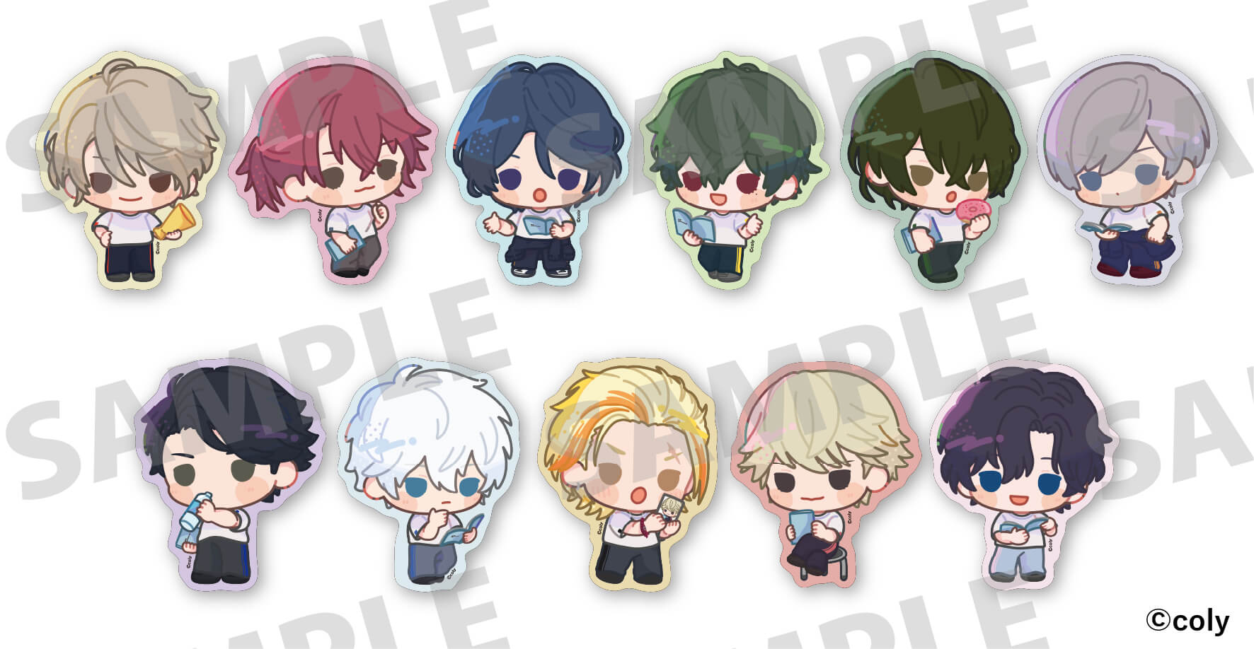 描きおこしダイカットステッカーB【Revel・都築兄弟・九条家】